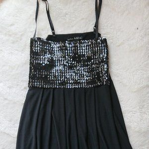 Black Sequin flare top (Urban Behavior) M